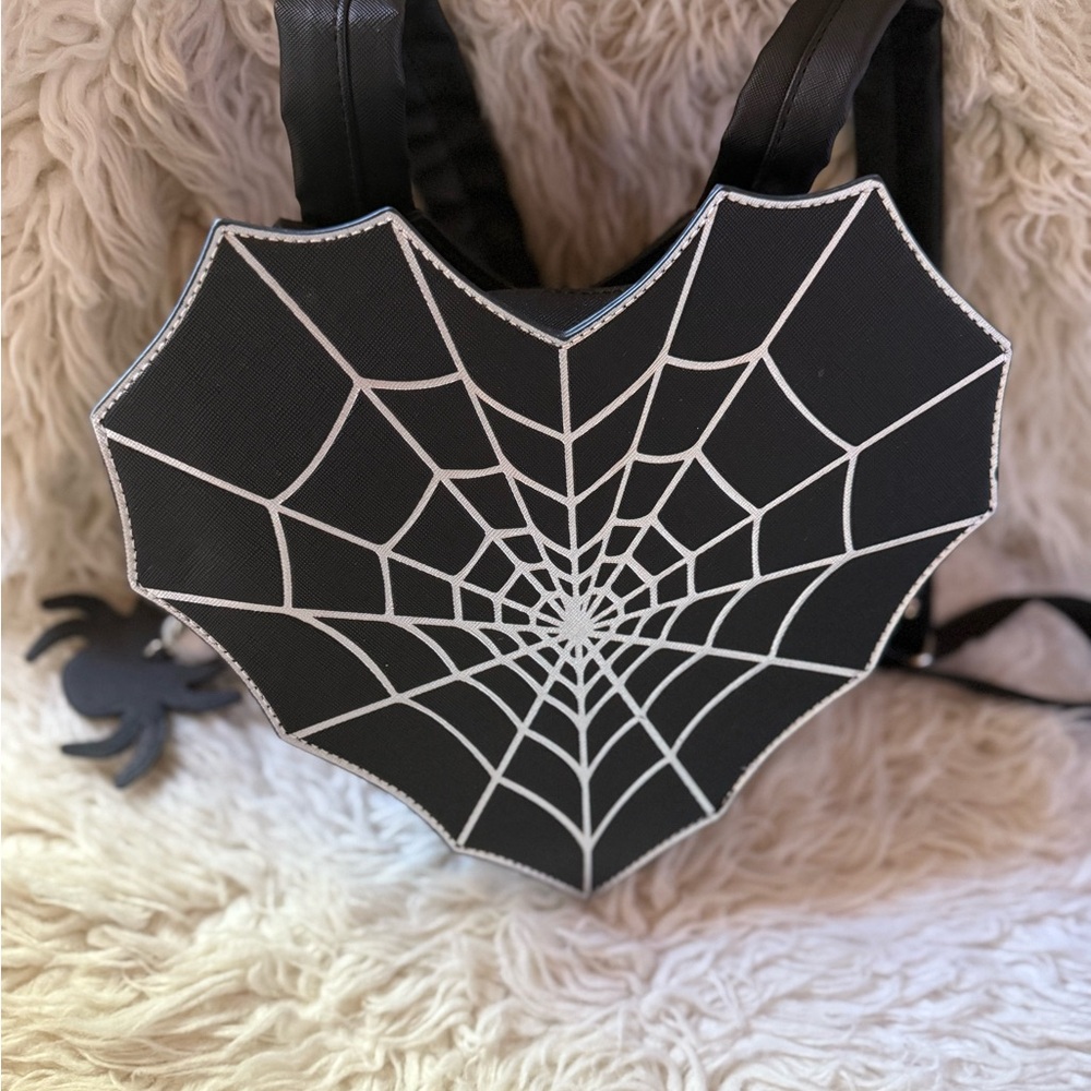 Spider Web Black Backpack